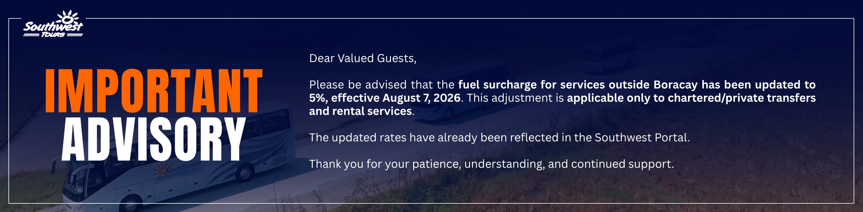 Fuel Cost Adjustment Advisory